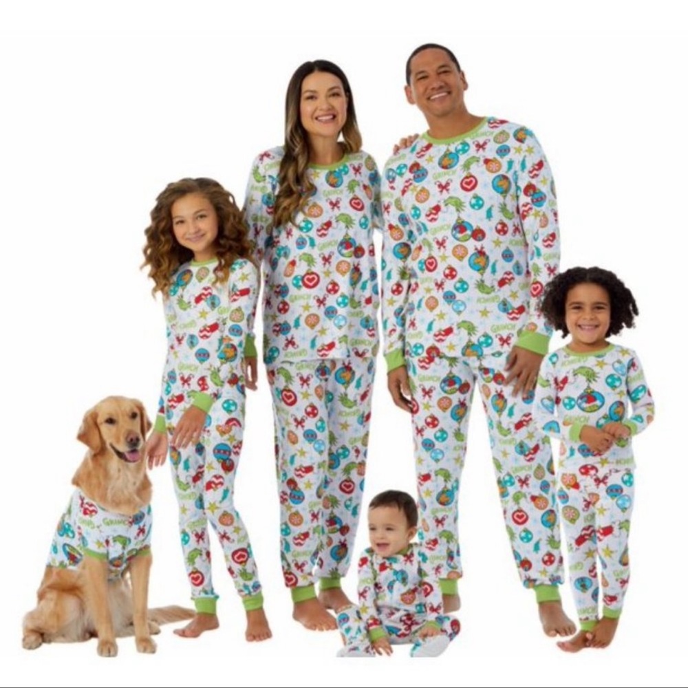 The Grinch Family Pajamas Boys or Girls 2 Piece PJ Set - Size 10